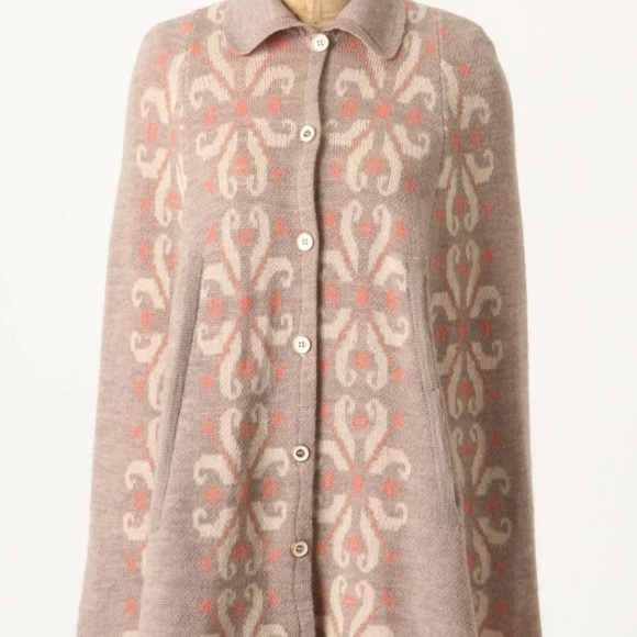 Anthropologie madchen flowering pompona wool cape - Picture 8 of 8
